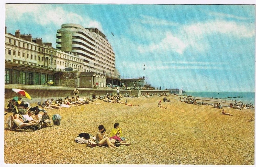 Postcard The Beach St Leonards On Sea Hastings East Sussex England UK