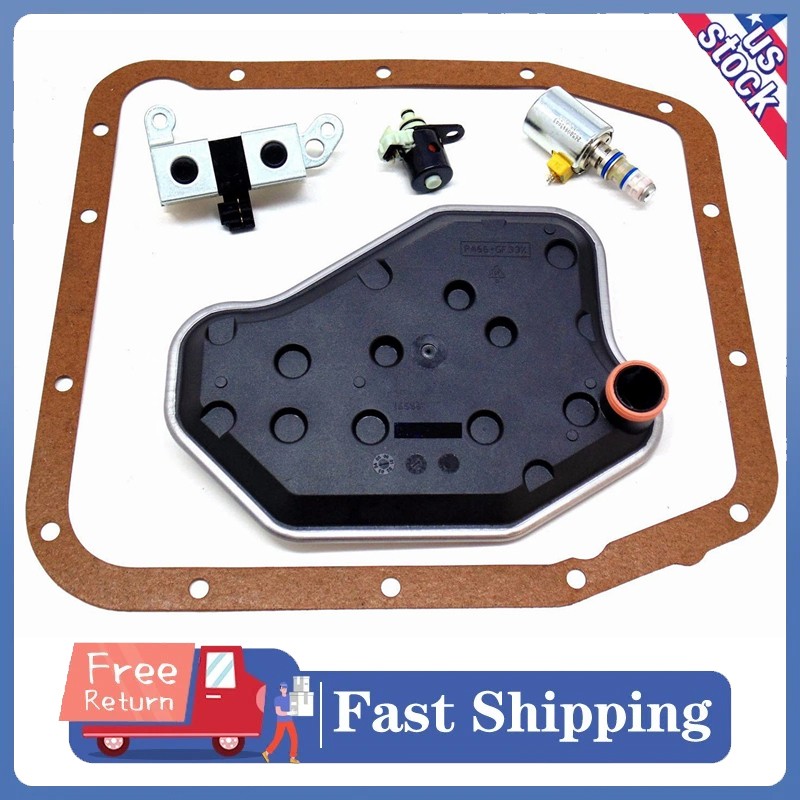 Fit 1998-04 AODE 4R70W For Ford Trans Solenoid New Service Set w/ Filter Kit