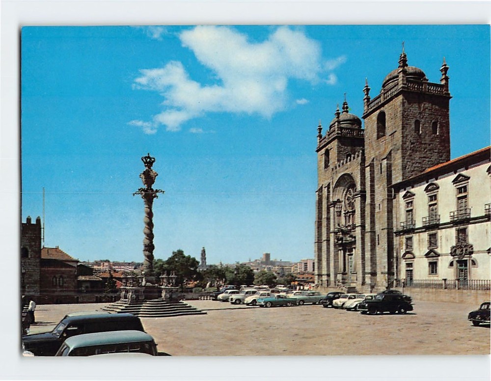 Postcard The Cathedral D. Afonso Henriques square Porto Portugal