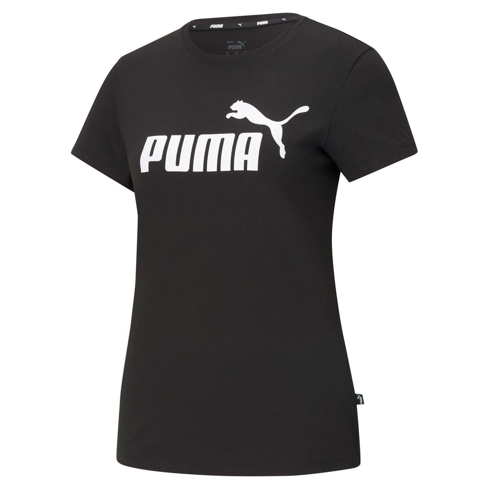 Women's Puma Essential Logo T-Shirt in Black