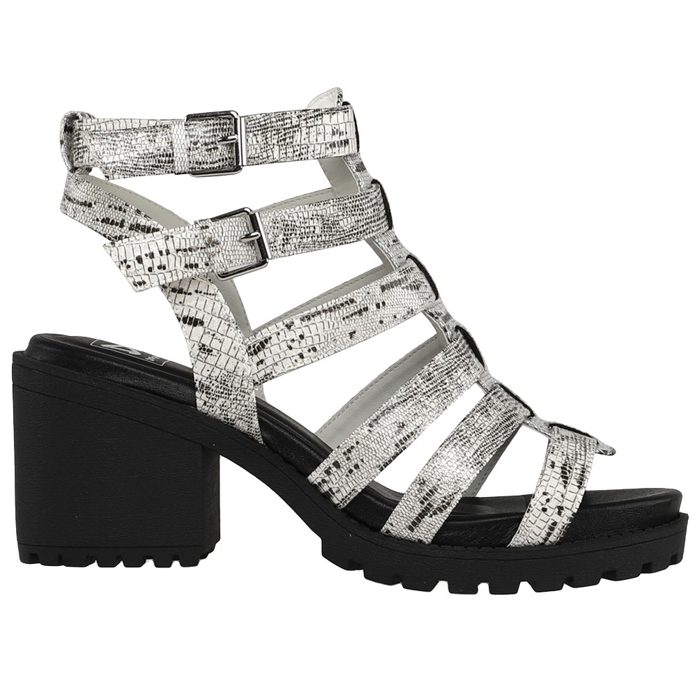 Dirty Laundry Fun Stuff Croc Gladiator  Womens Grey Casual Sandals GFLO0GLDS-40Z