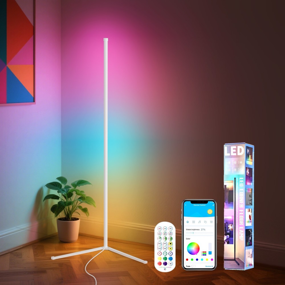 2-Pack Corner Floor Lamp,Lamps for Living Room with Smart App and Remote Control