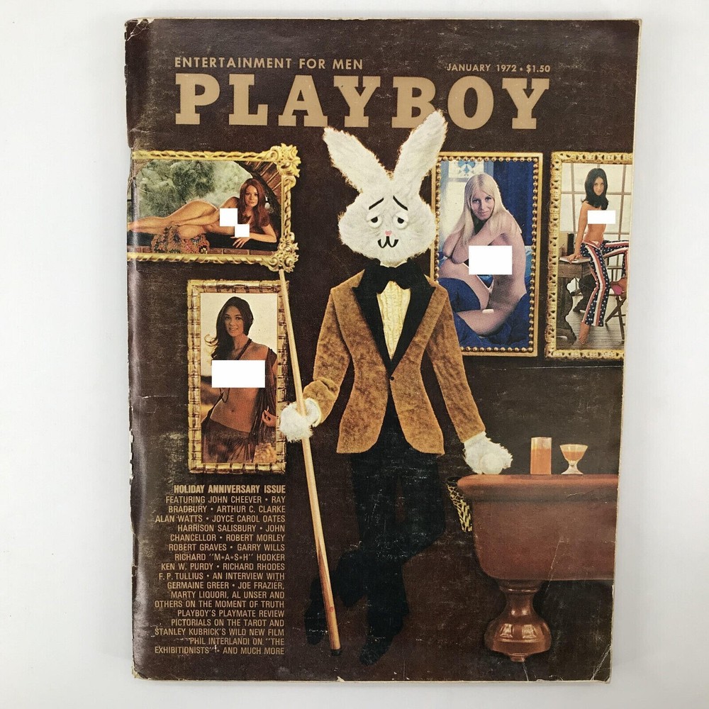 Playboy Magazine January 1972, Holiday Anniversary Edition, Playmate Review, Vg