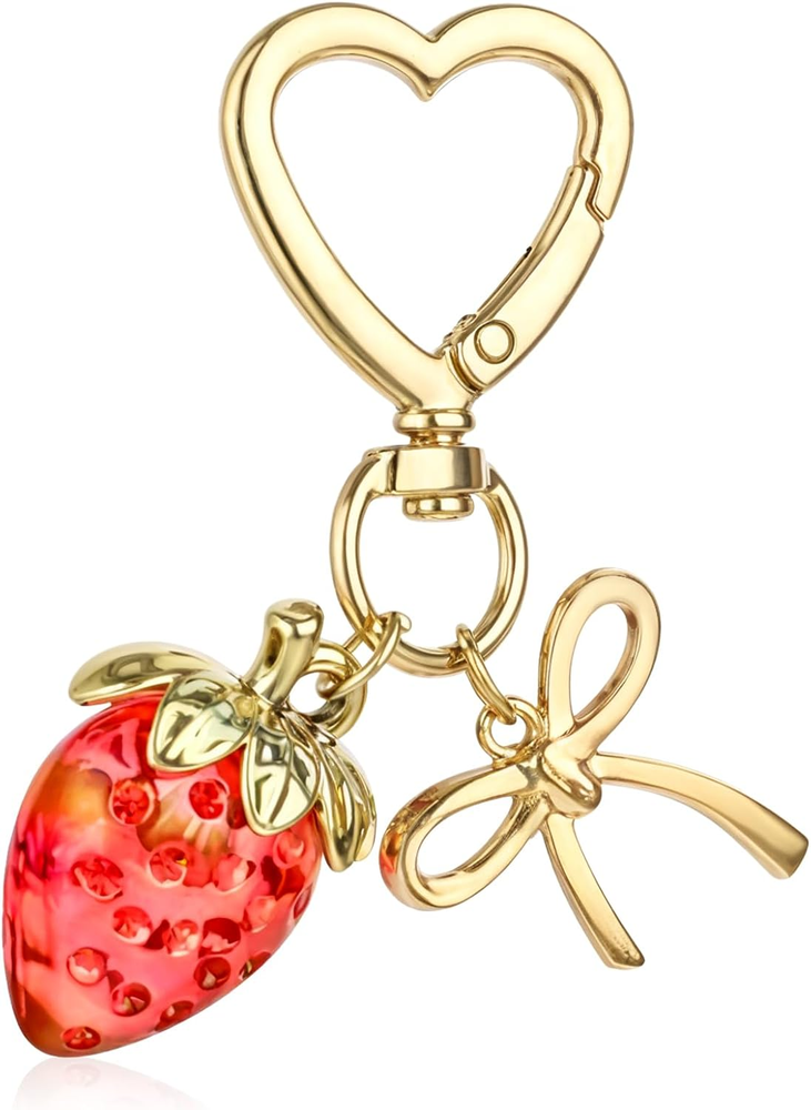 Cute Strawberry Keychain, Strawberry Keychain Accessories for Women Girls Bag