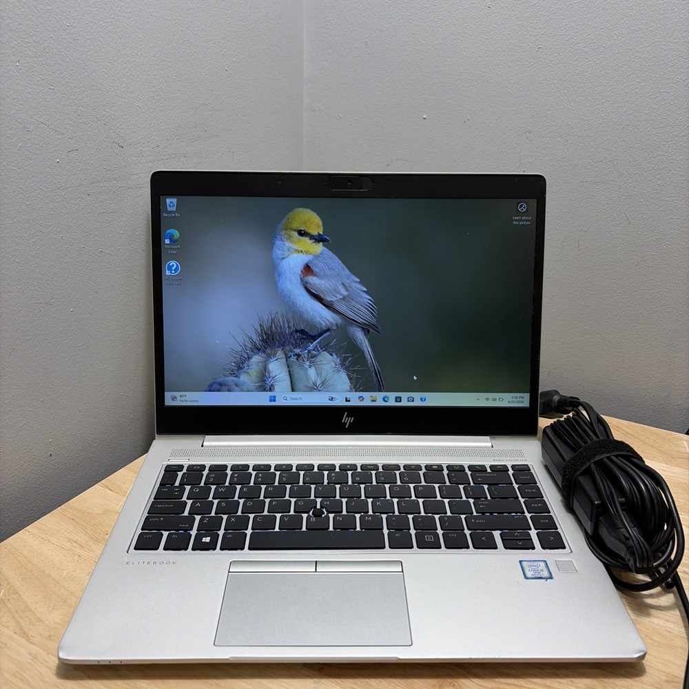 HP Elitebook 840 G5 Core I5-8350  1.70GHZ  16GB , 256GB SSD ,Win 11 Pro & Cord