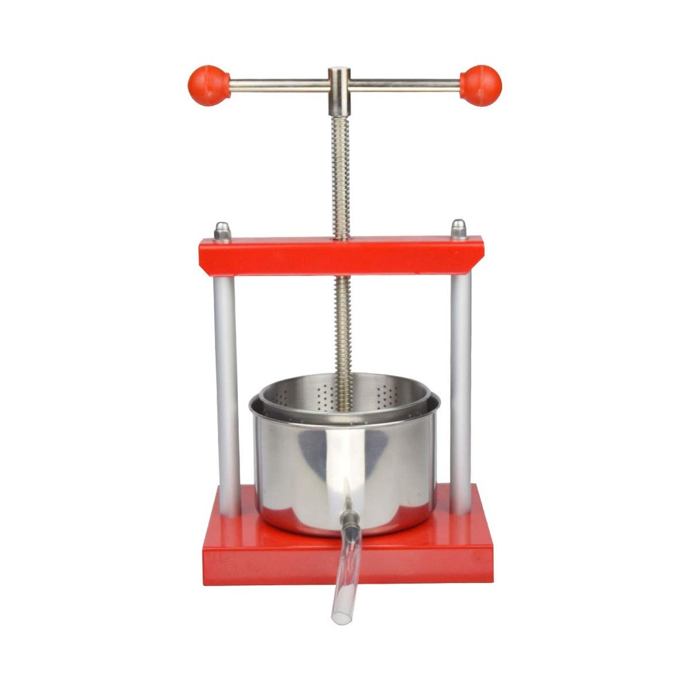 Cheese Tincture Herb Fruit Wine Manual Press - 0.53 Gallon Stainless Steel Ba...