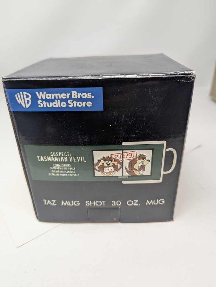Warner Bros Tasmanian Devil Mug Shot, 30 oz Mug, Vintage 1997
