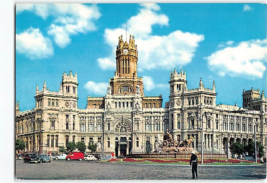 Postcard Communications Palace Madrid Spain