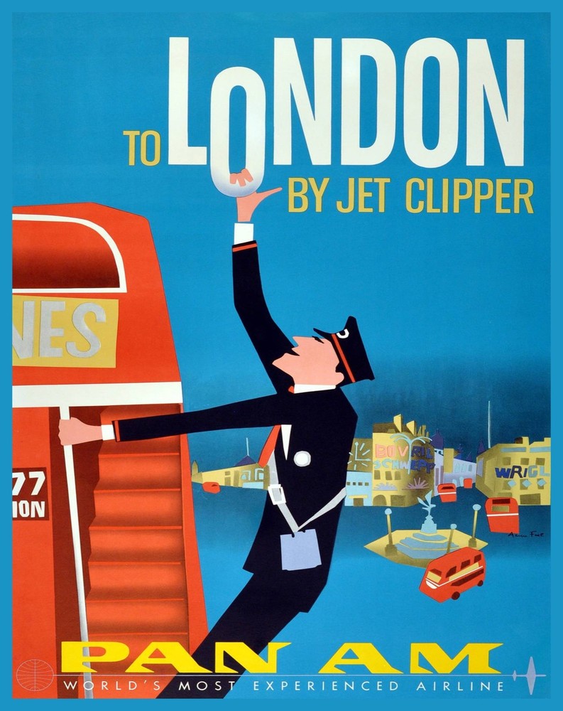 Decoration Poster.Home room art.Interior design.London travel bus.Driver.7346