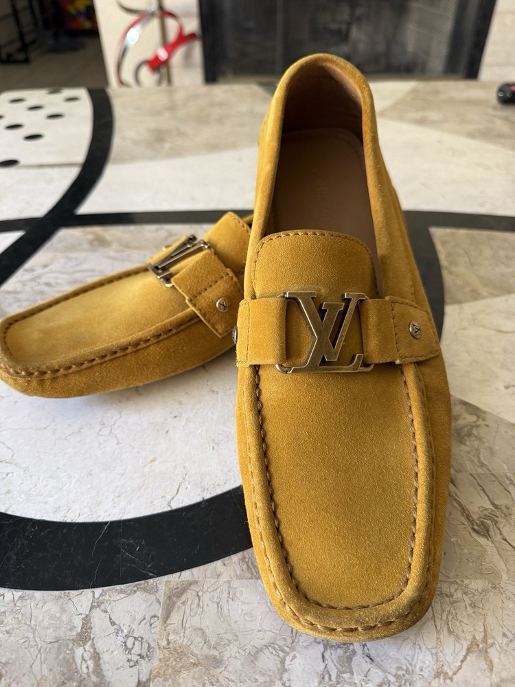 Louis Vuitton Monte Carlo  Loafers Mustard Suede Leather Shoes UK 9  US 9.5