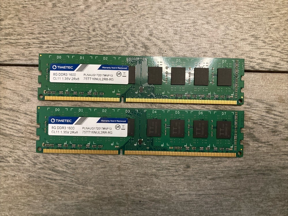 16GB(2 x 8GB) Timetec 75TT16NUL2R8-8G DDR3 1600 DDR3 UDIMM Desktop RAM