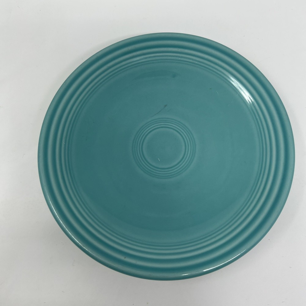 Fiesta Ware Turquoise Blue Saucers  6 1/8 in Plate Homer Laughlin Set Of 2