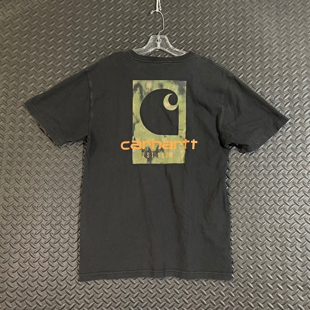 Carhartt Loose Fit Black Logo Short Sleeve T-Shirt Men's Size Small