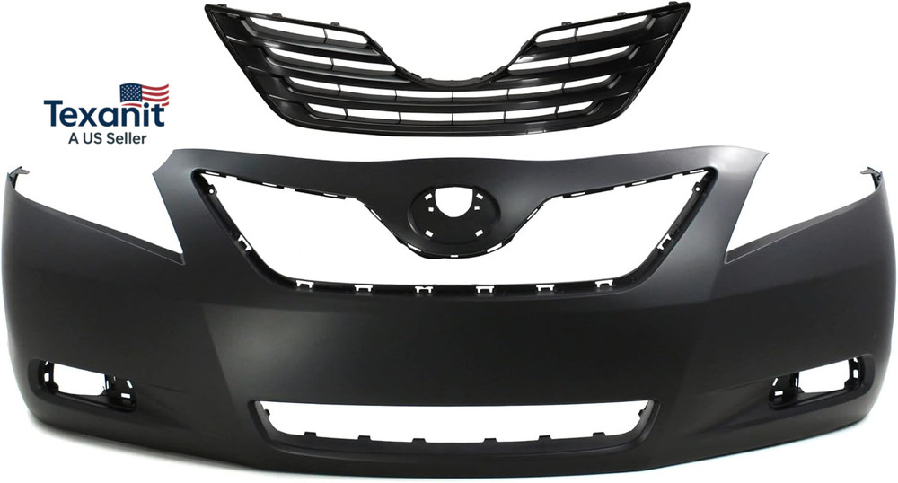 Front Bumper Cover Kit for Toyota Camry 2007-2009 (Base, CE, Hybrid, LE, XLE) US