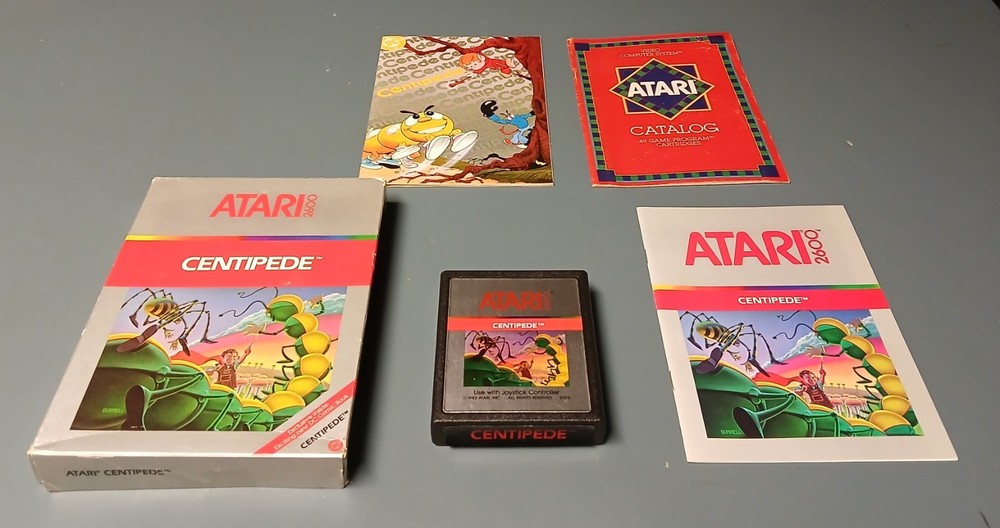 Atari 2600 Centipede - Complete In Box (CIB) - With Manual, Catalog, And Comic