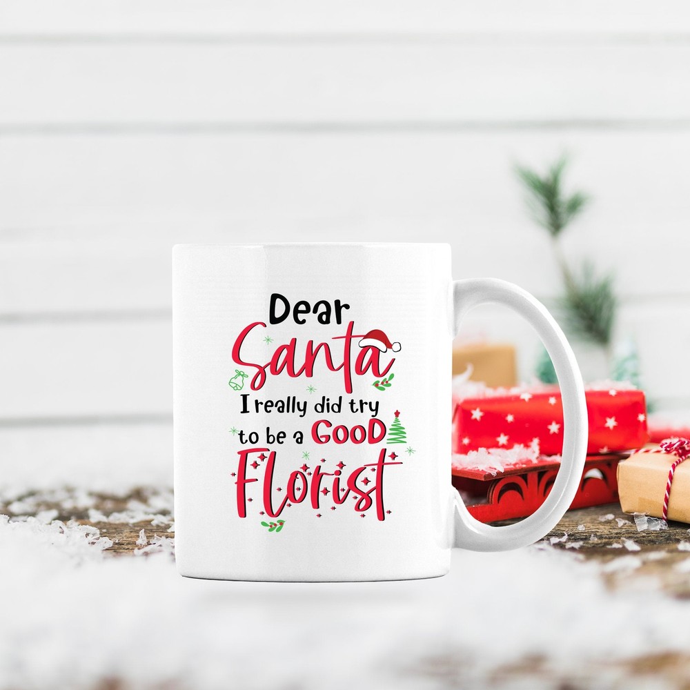 Christmas Santa Mug Gift for Florists and Flower Arrangers