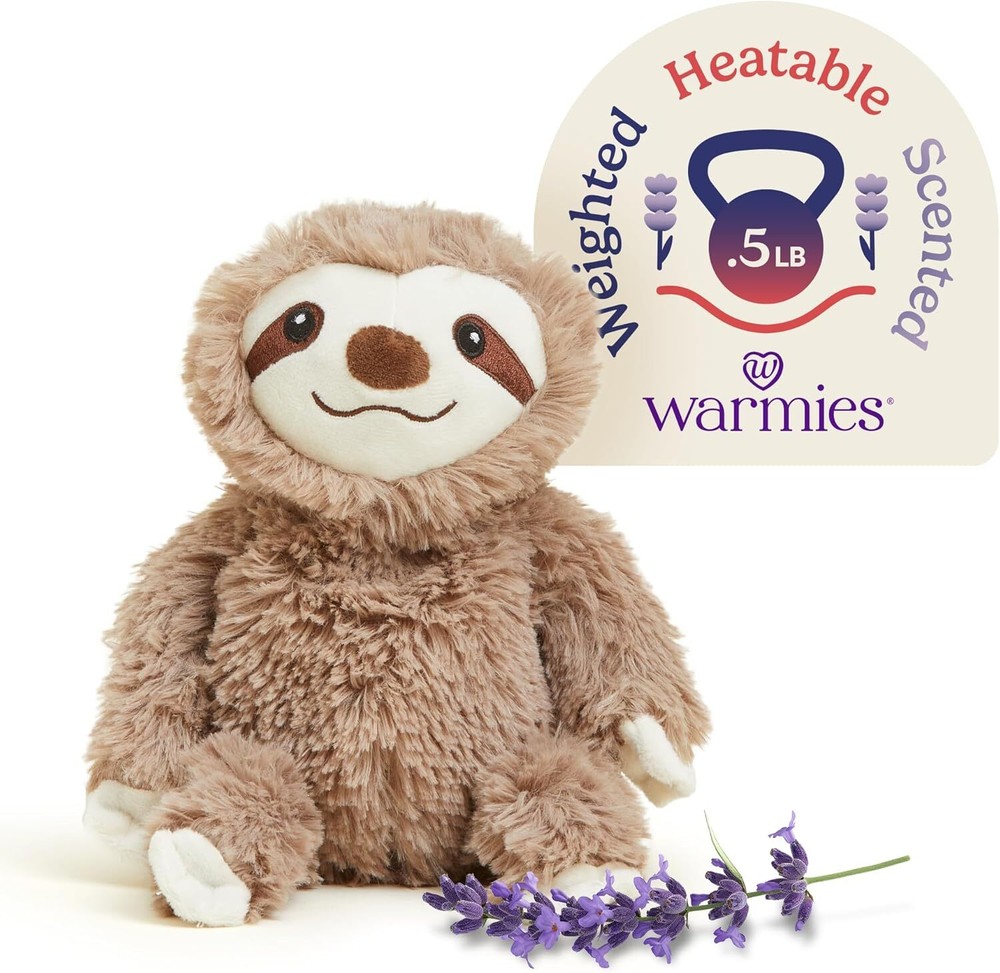 Warmies: SLOTH JR. NEW Cozy Plush Heatable Lavender Scented Stuffed Animal