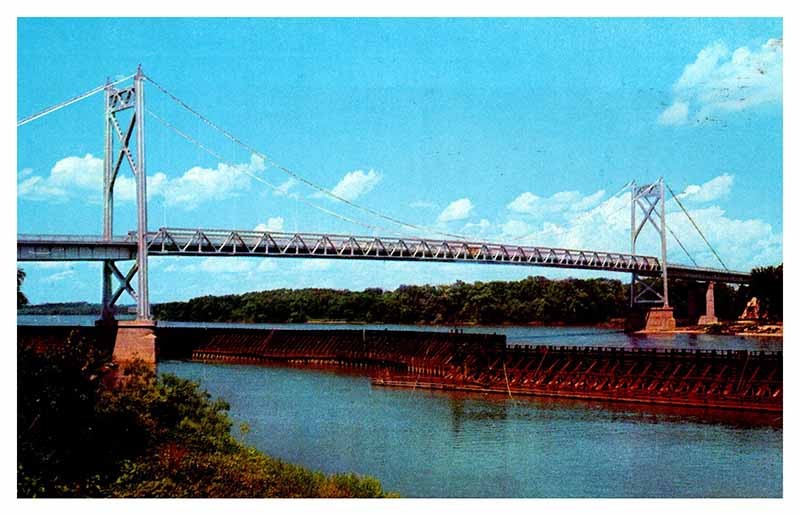 Postcard BRIDGE SCENE Clinton Iowa IA m/09 AP1331