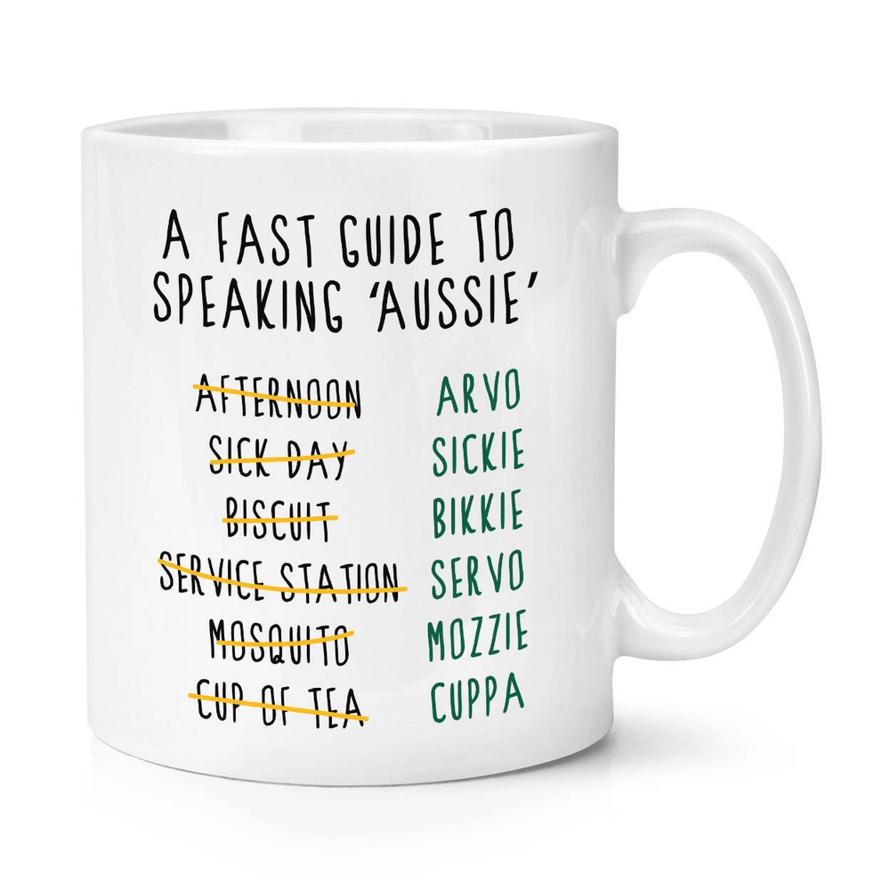 Aussie Slang Coffee Mug Fast Guide to Speaking Like a Local