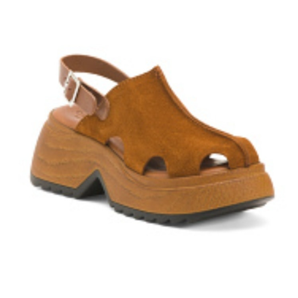 Carlo Pera Italian Suede Clogs Sandals Size 38 Comfort