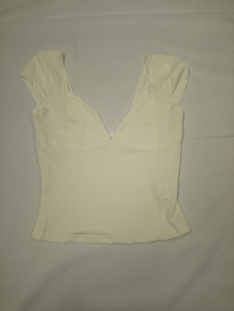 Womans Crop Top Small White