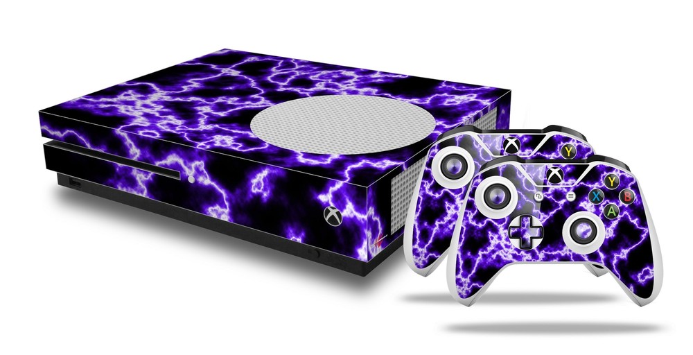 Skin XBOX One S Console Controller Electrify Purple
