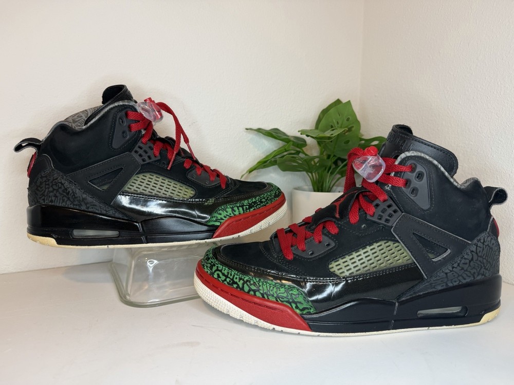 Nike Air Jordan Spizike OG Mens Size 9.5 Black Green Basketball Shoes Sneakers
