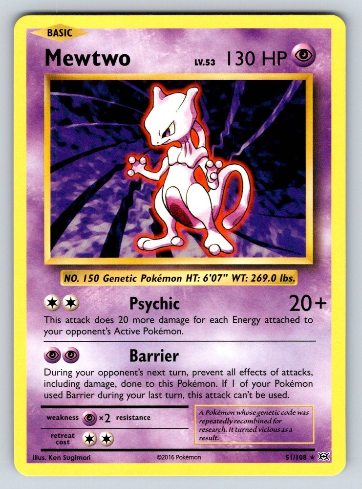 Normal Mewtwo 51/108 XY - Evolutions