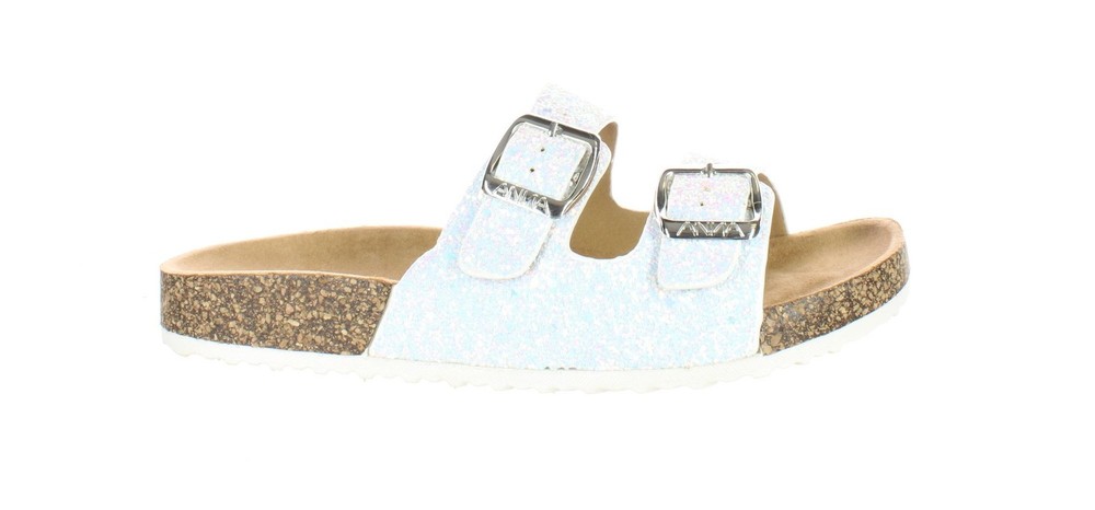 ANNA Womens Glory White Sandals Size 7 Comfortable Stylish Summer Shoes