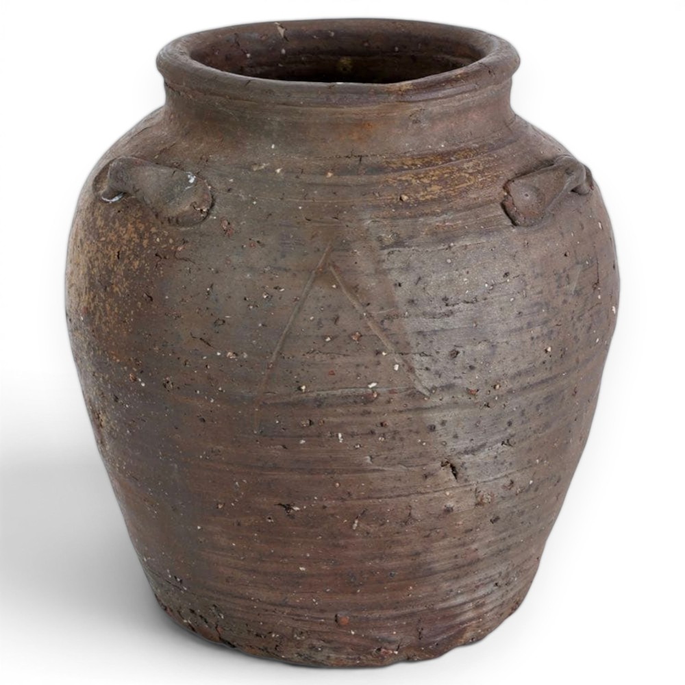 Antique Bizen Jar Edo Period 17th C Japanese Pottery Vase Vessel Ceramic 7.6 in