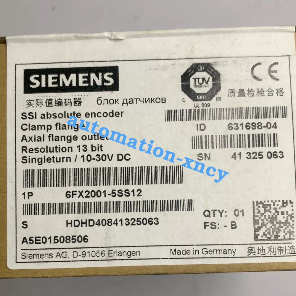 New Siemens 6FX2001-5SS12 Encoder Fast Shipping via FedEx or DHL