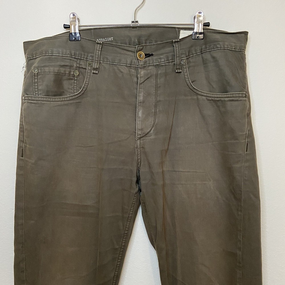 Rag & Bone Men's 33 Pants RB15X Slim Straight Chino Button Fly Workwear Cotton