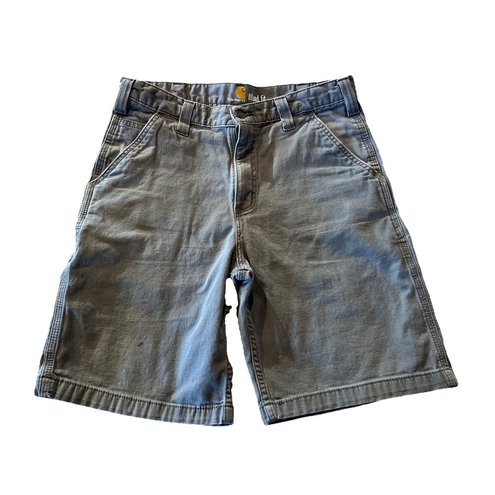 Carhartt Canvas Shorts Men’s 34 Gray Relaxed Fit Workwear Travel Outdoor