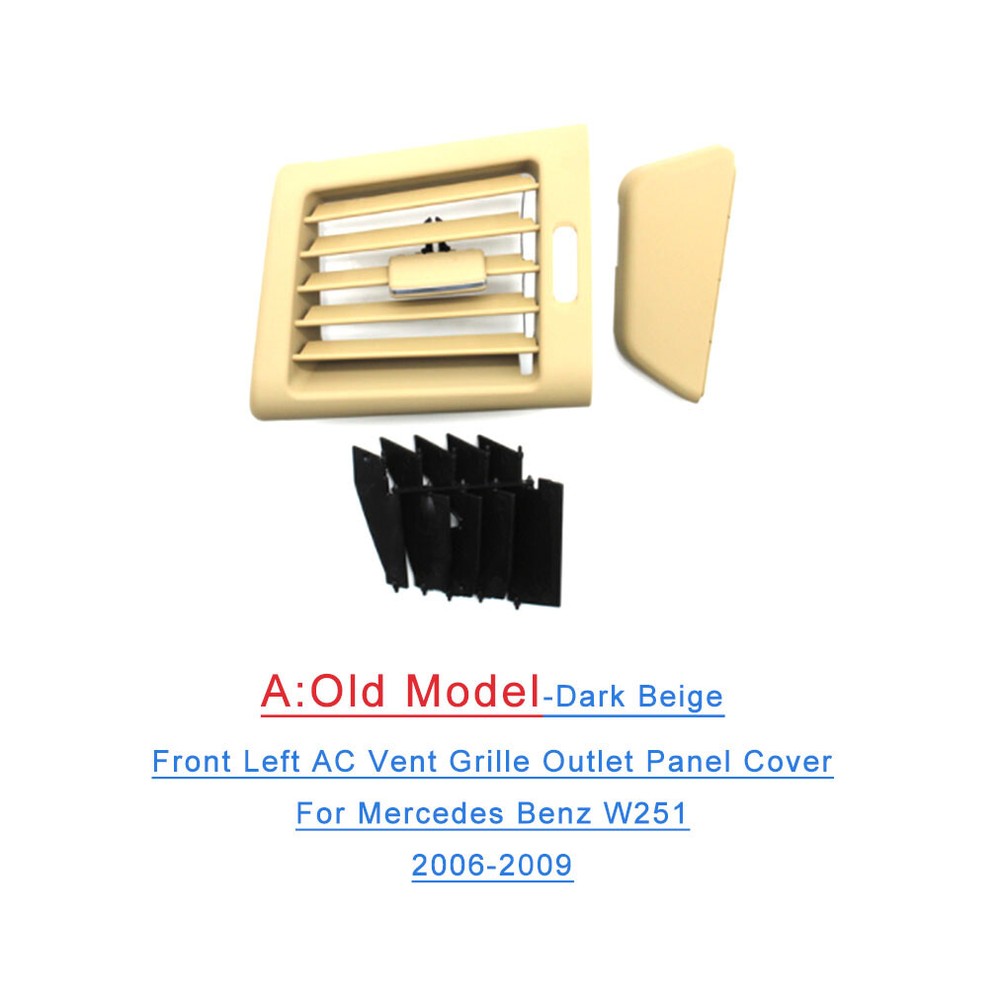 Front Left AC Vent Grille Dark Beige Panel Cover for Benz W251 2006-2009 Model