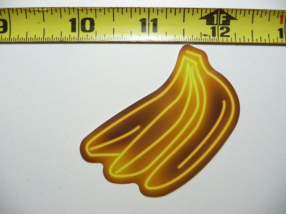 Neon Banana Fruit Sticker Decal for Fun Scrapbooking DIY Crafts