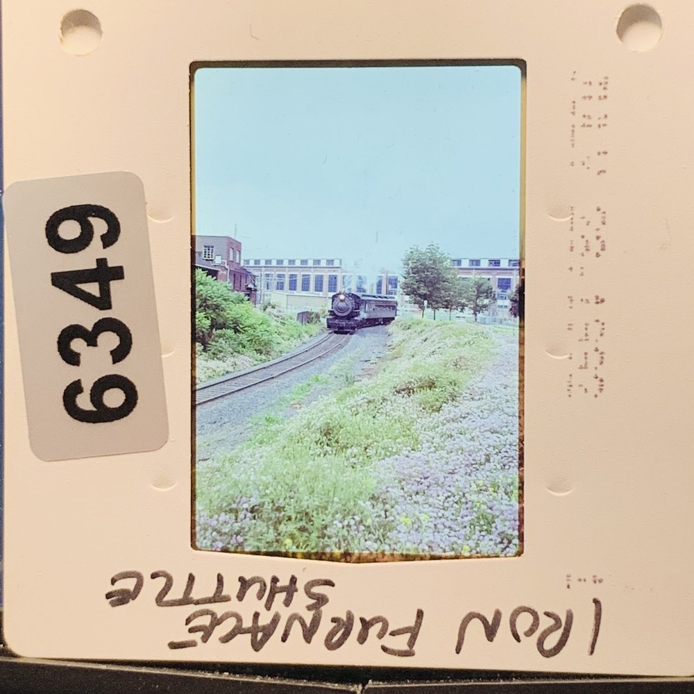 Vintage 1973 35mm Slide Original Steam Train Locomotive Iron Furnace Railroad