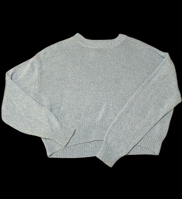 H&M Divided Women’s Knit Size Small Baby Light Sky Blue Sweater Crop top Ribbed