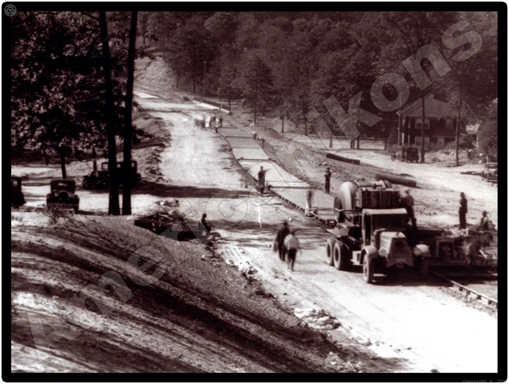 Mack Truck New Metal Sign: Vtg. Mack on Road Building Project