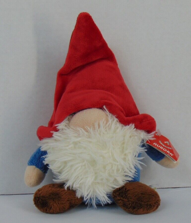 Aurora Tinklink Gnomlin Blue Red Plush Hat Beard Sits 10 Inches Tall Tags Lovey