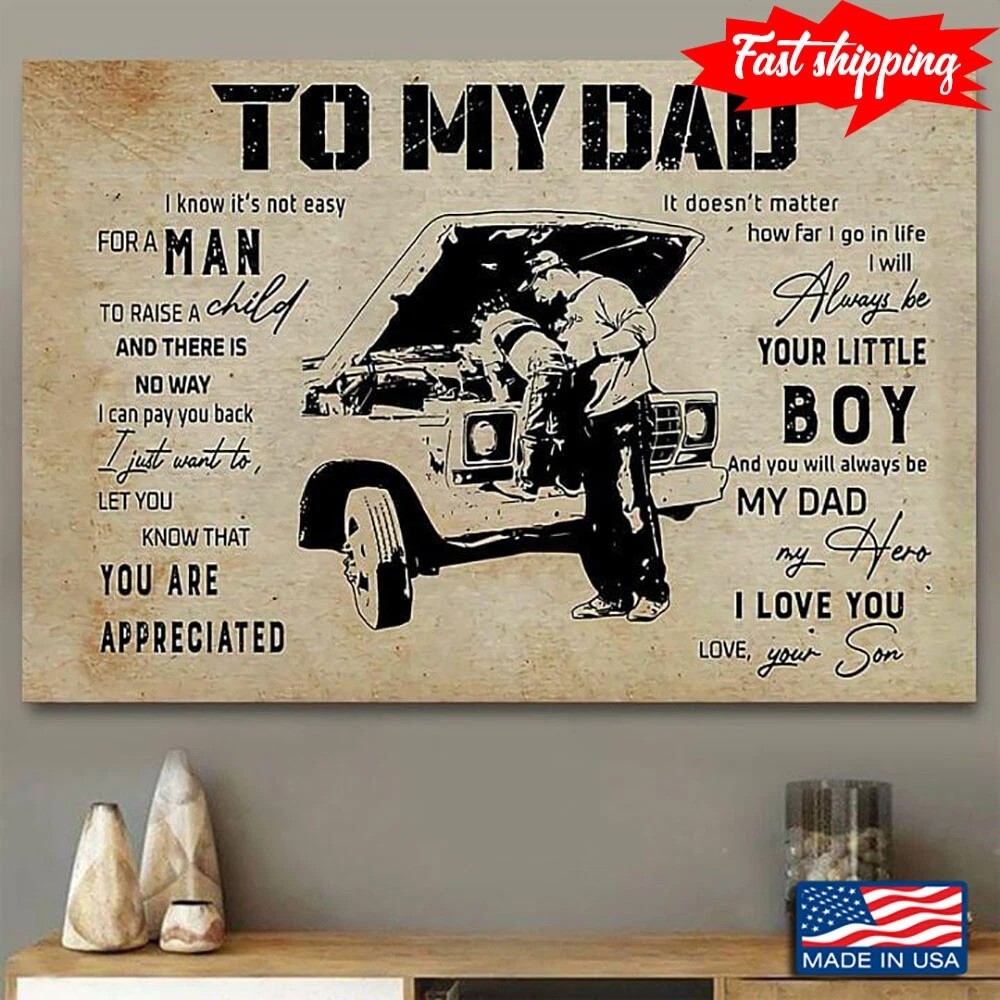 Vintage Dad &amp Son Fixing Car To My Dad I Know It?s Not Easy For A Man To R...