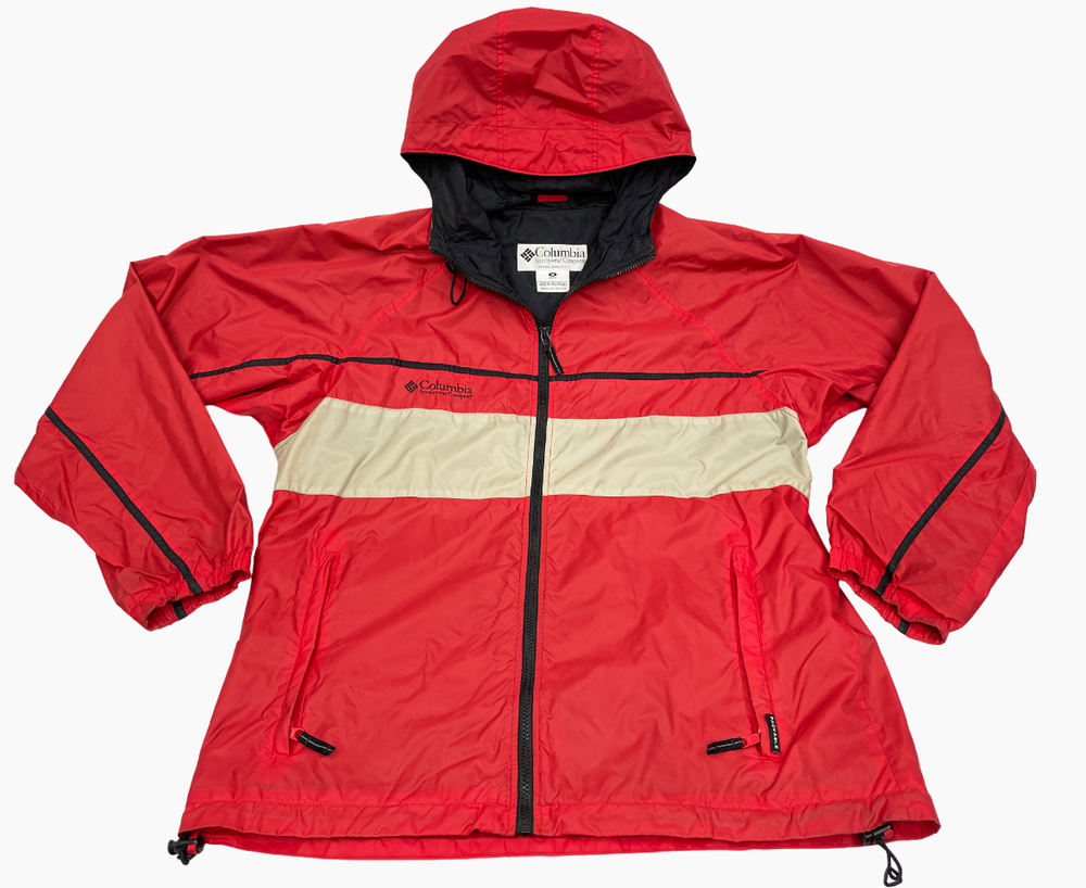 Columbia Vintage USA Made Lightweight Hooded Windbreaker Bomber Jacket for Men