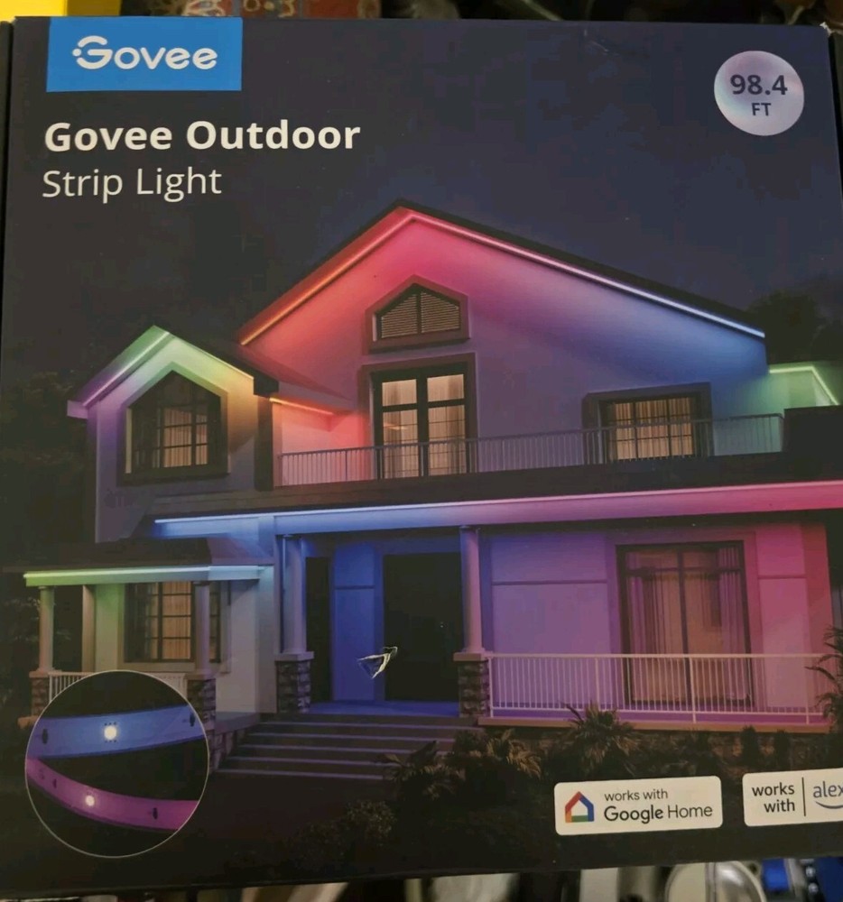 98.4ft Govee Smart Outdoor LED Strip Lights Works with Alexa Google Assistant