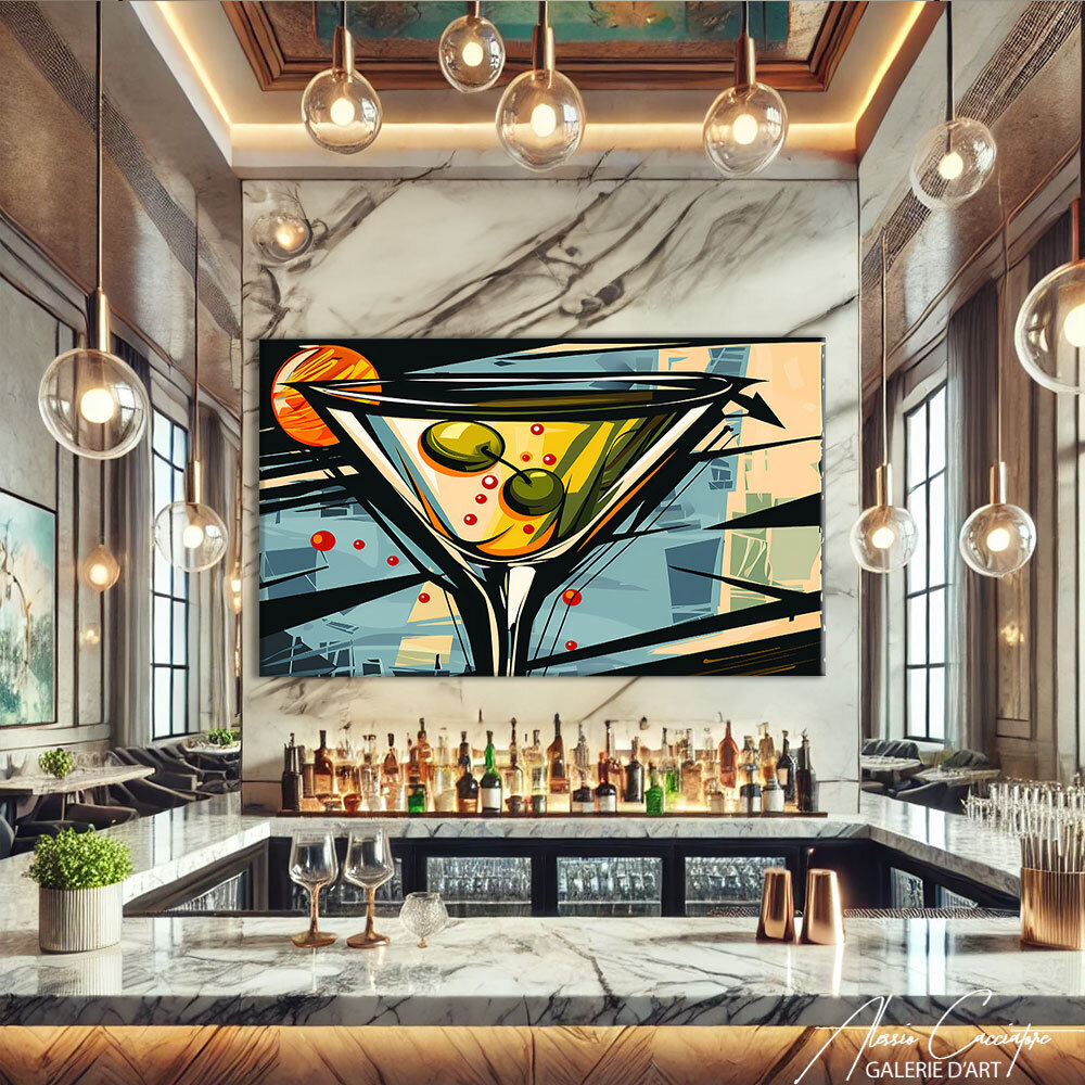 Cocktail Wall Art Alcohol Art Mid Century Modern Art Prints Framed Bar Cart Art