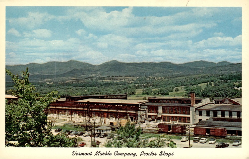 1960s Vermont Marble Company Proctor Shops Proctor VT Mid Century Postcard