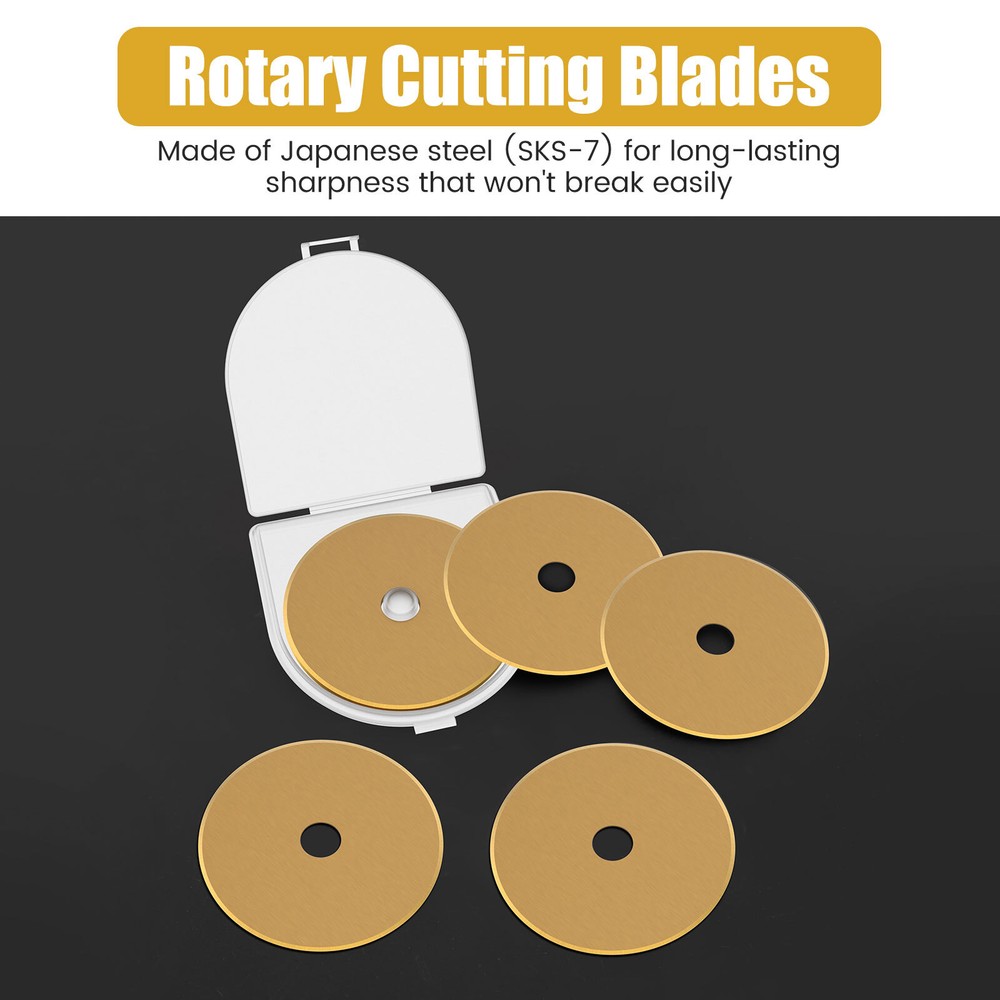 5Pcs 60mm Premium Steel Rotary Cutter Blades for Fabric Cutting