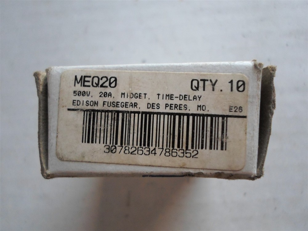 New qty = 10, Midget Fuses EDISON MEN3, TIME DELAY FUSE LOT OF (10)