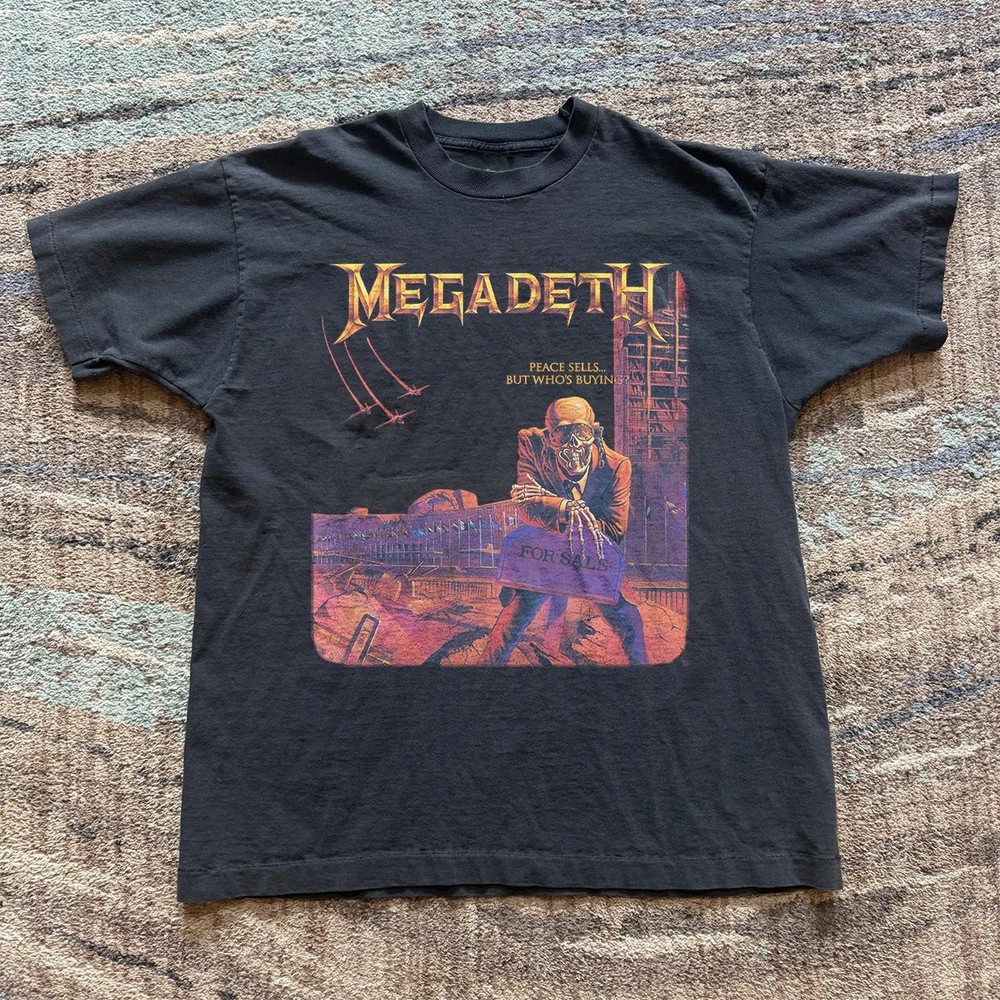 Megadeth Rock Peace Sells Unisex Black T-shirt Size S-5XL