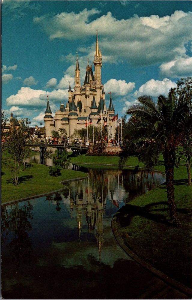 Cinderella Castle Walt Disney World Postcard Florida Chrome 1970s Disney Parks