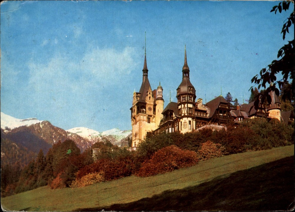 Peles Castle Sinaia Romania vintage postcard q265