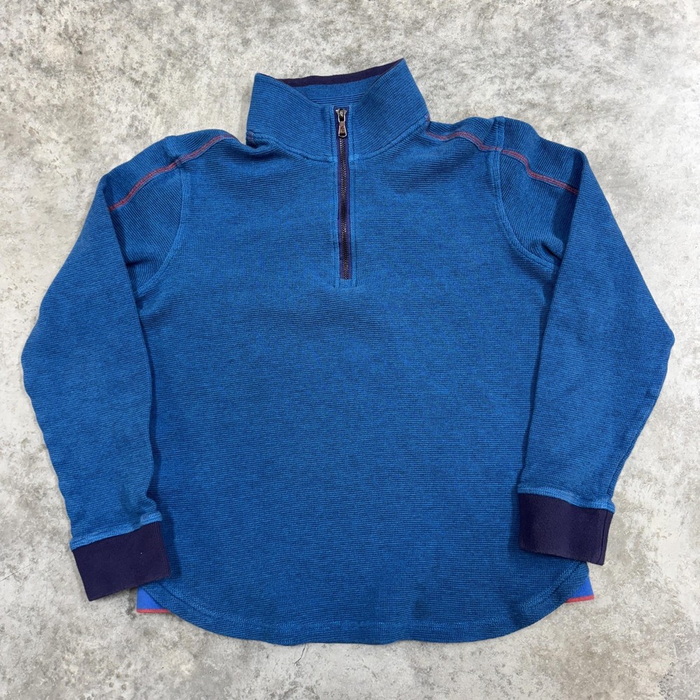 Robert Graham II Pullover mens Small Blue Quarter Zip Waffle Knit Shirt Sweater